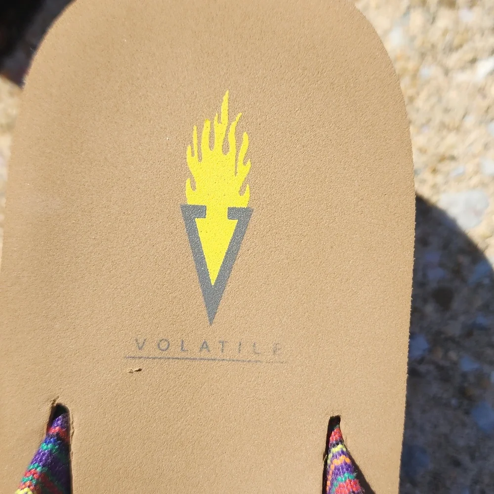 VOLATILE Colorful Flip Flops with Pattern - Picture 5 of 5